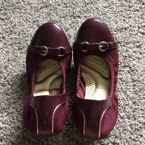 Plum and Gold Flats